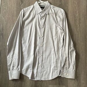 Banana Republic Slim Stretch Men’s Gray Button Down Shirt